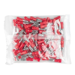 Konektor płask izolowany żeński 0,5-1,5mm2 2,8mm czerwony 100 szt. VA0384 Vayox