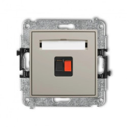 ICON Mechanizm gniazda głośnikowego pojedynczego taupe 60IGG-1
