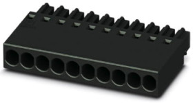 Socket header, 3 pole, pitch 2.54 mm, straight, black, 1012267