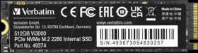 49374 Verbatim Vi3000 PCIe NVMe M.2 SSD 512 GB