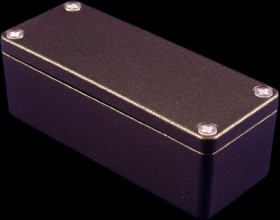 Aluminum die cast enclosure, (L x W x H) 90 x 36 x 30 mm, black (RAL 9005), IP66, 1550Z102BK