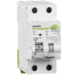 Wyłącznik różnicowoprądowyz zabezpieczeniem nadprądowym Ex9BL-N 1P+N B10 A 30mA 6kA 107620