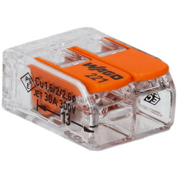 WAGO 221-612 - 221 Series 2 Conductor Max. 6mm&#xB2; Splicing Con. with Lever