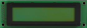 DEM 20231 SYH-PY-CYR22 LCD module, 2x20, H:5.6mm, ge/gn, w.Bel.