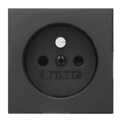 Płytka czołowa do gniazda z uziemieniem antracyt aksamit lakierowany Q.1/Q.3 3965766076