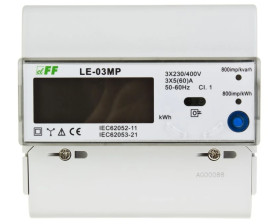 Licznik energii elektrycznej 3-fazowy 60A 230/400V RS-485 MODBUS wyświetlacz LCD LE-03MP