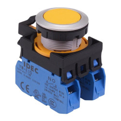 CW4B-M1E20Y Yellow Metallic Momentary Push Button Switch 2NO IP65 IDEC