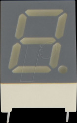 SA39-11SURKWA Single 7-segment display, red, 9.9 mm, 46 mcd, according to anod