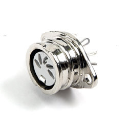 Gniazdo Din 5 -pinowe Żeński Montaż w obudowie 34 V AC/DC 5P