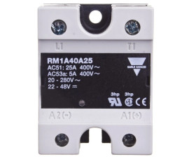 Przekaźnik półprzewodnikowy jednofazowy 42-440V AC 25A 20-280V AC/22-48V DC RM1A40A25