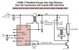 Photoflash Charger with Adjustable Input Current and IGBT Driver