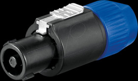 50834 PA speaker plug, 4-pin, screwable