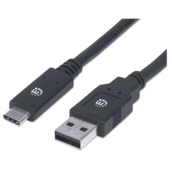 Kabel USB 3.2 Gen1 Typ-C / A 2m 5Gbps 60W 3A M/M Czarny