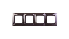 Simon 54 Premium Ramka Poczwórna Metalowa Ciemna Stal Dr4/67