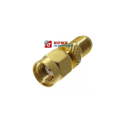 Przejście Wtyk RSMA/Gniazdo SMA Adapter RSMA/SMA złoty