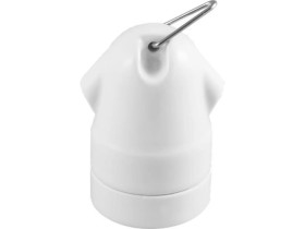 Ceramiczna oprawa żarówkowa do zawieszenia E27, biała