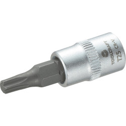 Toolcraft 1/4&quot; Drive Socket With T-Profile Bit T25
