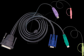 2L-1710P KVM cable, VGA, PS/2, audio, 10 m