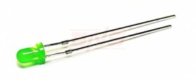 L-934GT dioda LED 3mm zielona dyfuzyjna, jasność 32mcd