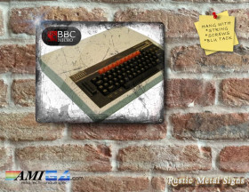 Rustic of BBC MICRO Logo &amp;amp; BBC Computer - Metal Sign