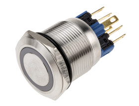 Nasadka przełącznika Zatrzaskowy SPDT średnica wycięcia 22mm, montaż panelowy RS PRO