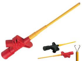 Chwytak pomiarowy; KLEPS2600 972 306 101; pazurkowy; 3mm; czerwony; 160,5mm; wtykany (gniazdo bananowe 4mm); 6A; 1000V; stal nik