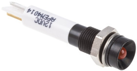 Lampka kontrolna do montażu panelowego 10.8 → 13.2V dc Pomarańczowy 6mm LED RS PRO