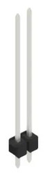 Pin header, 2 pole, pitch 2.54 mm, straight, black, 10048964