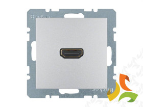B.Kwadrat/B.7 Gniazdo HDMI multimedialne z przyłączem 90° aluminiowy mat lakierowany 3315431404 HAGER