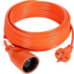 Przedłużacz ogrodowy pomarańczowy zalewany. 1x2P+Z 20m. OMY 2x1mm2. 230VAC/10A OR-AE-13168/20m