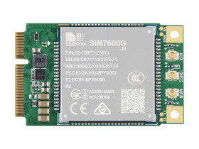 Waveshare SIM7600G-H-PCIE SIMCom Original 4G LTE Cat-4 Module, Global Coverage, GNSS, Mini-PCIe Connector