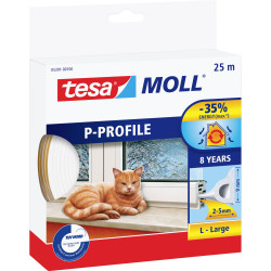 tesa 05391-00100-02 tesamoll Draught excluder White Adhesive Tape 25m x 9mm