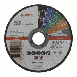 Bosch 2608602385 Rapido Cutting Disc 125 mm Metal Stone Plastic Use