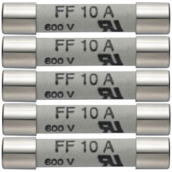 Testo 0590 0005 spare fuses 10A/600V for multimeter 760-1/-2