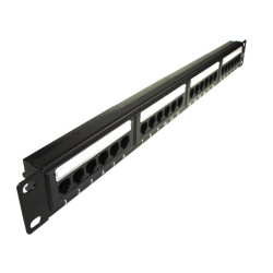 Patch Panel 24-port UTP6 RACK 19" 1U złącza krone LSA