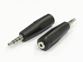 Przejście JACK wtyk 3.5mm 4-pin - gniazdo 2.5mm 4-pin