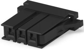 Socket header, 3 pole, pitch 5.08 mm, straight, black, 2-178128-3