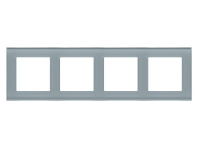SIMON 55 Ramka 4 poczwórna Nature szkło mrożone szare TRN4/176 KONTAKT SIMON