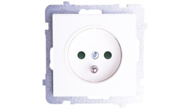 Sonata Gniazdo Pojedyncze Z/U Z Przesłonami Ecru Gp-1Rzp/M/27