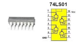 Układ cyfrowy 74LS01