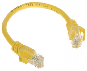 Patchcord RJ45/0.2-YELLOW 0.2m