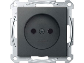 MERTEN Gniazdo pojedyncze bez uziemienia z przesłoną zaciski śrubowe antracyt system M MTN2000-0414 SCHNEIDER ELECTRIC