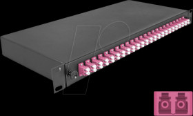 67011 19" FO splice box, 24x LC duplex OM4, 1RU