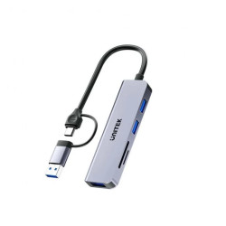 Unitek Hub 5w1 USB-A/C 5 Gbps z czytnikiem kart SD i micro SD