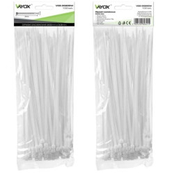 Opaski zaciskowe 3,5mm / 200mm białe 100 szt. VOZ-35200W Vayox