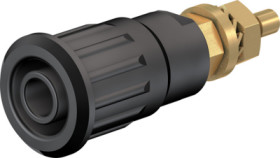 4 mm socket, threaded bolt, mounting Ø 12.2 mm, CAT III, brown, 23.3140-27