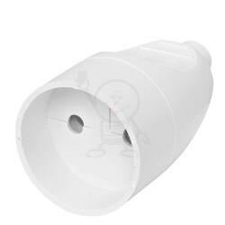 1x2P gniazdo białe Plastrol 2715 GN-161