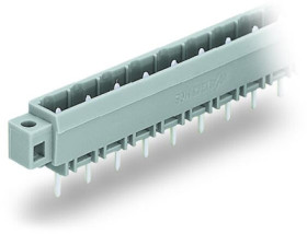 Pin header, 10 pole, pitch 7.5 mm, straight, gray, 231-240/040-000
