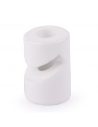 CERAMICZNY HAK DO PRZEWODU 20x30mm BIAŁY 2UP07W