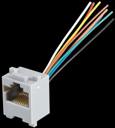 Modular panel jack 8/8 with connection cables